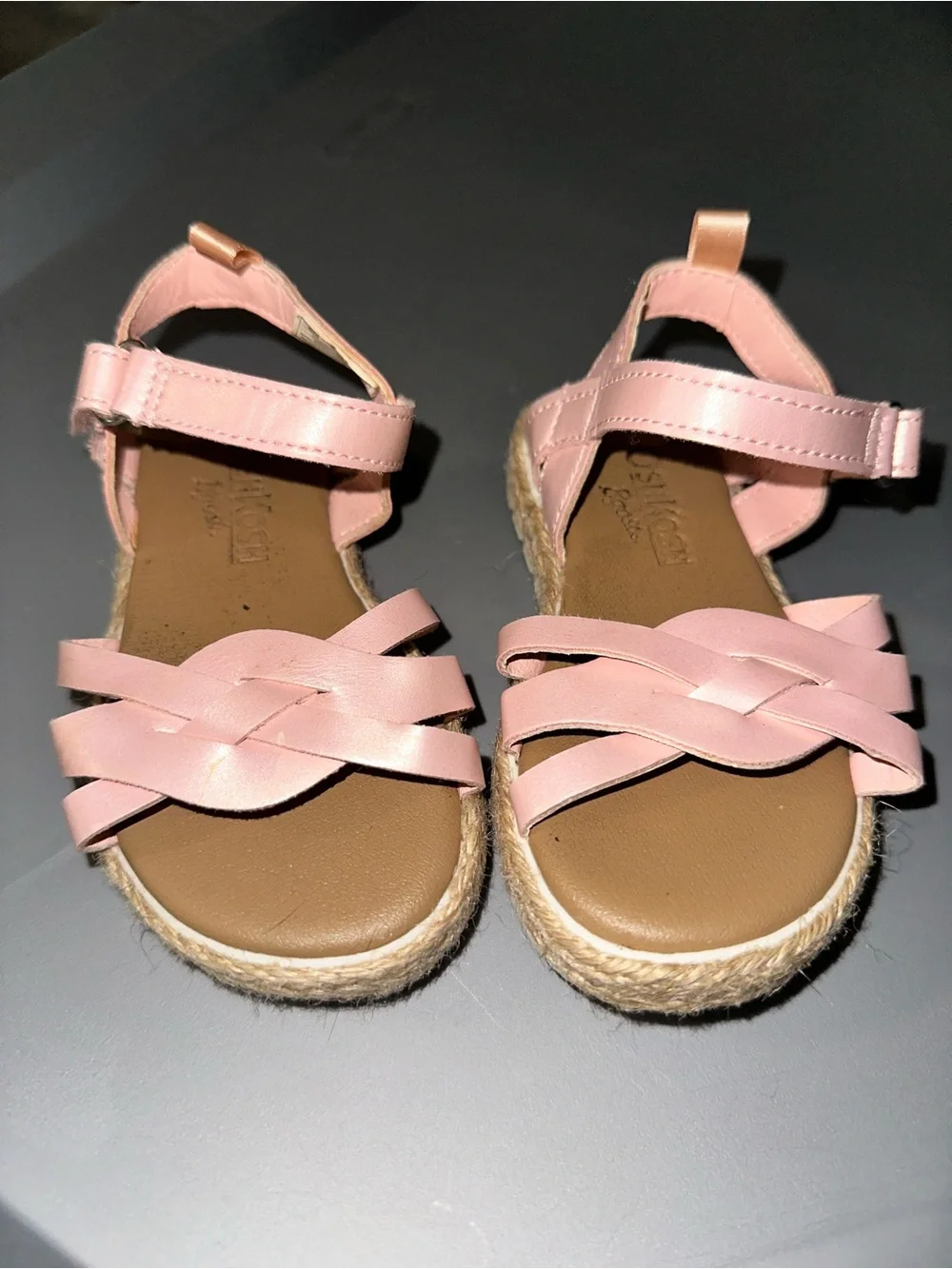 OshKosh B'gosh Pink Braided Strap Sandals